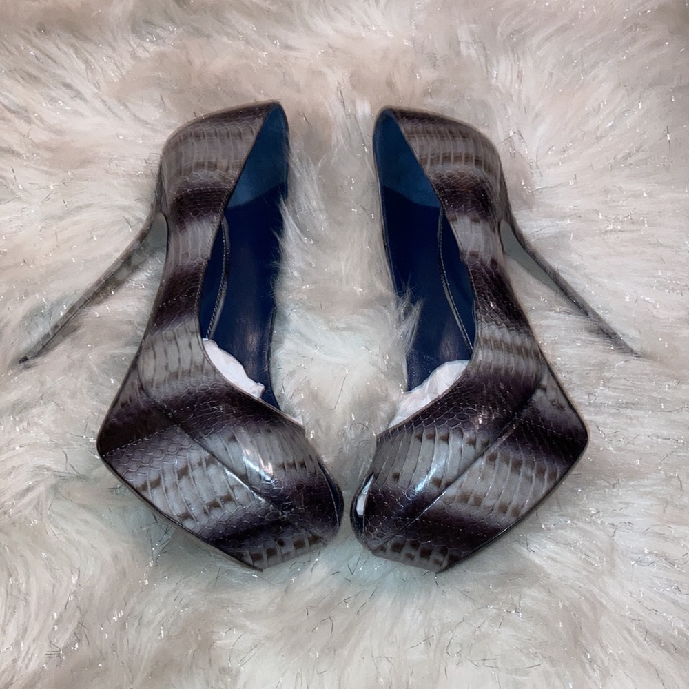 Sergio Rossi Snakeskin Leather Designer Stiletto Heels 50% Off Purchase Price‼️